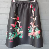 Image 1 of KylieJane full circle skirt- branches and birds