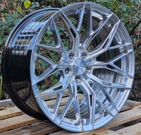 Image 2 of 20" AVA HSF033 STAGGERED ALLOY WHEELS FITS 5X112 HYPER SILVER