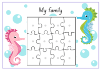 Custom Family Puzzle Page Insert