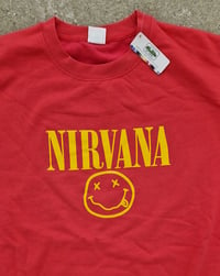 Image 2 of Nirvana Smily Face Pink Sweater