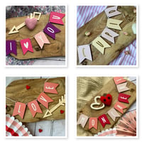 Image 3 of Valentines Mini Bunting 