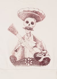 Image 2 of Day Of The Dead Women's Bone Cropped Baggy Sweat (Recycled)