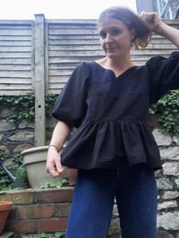 Image 4 of Patchwork Big Sleeve blouse 
