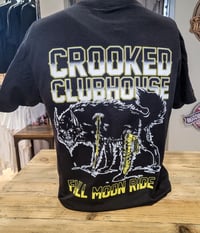 Image 2 of Crooked Clubhouse Full Moon- Wolf Rider Tee