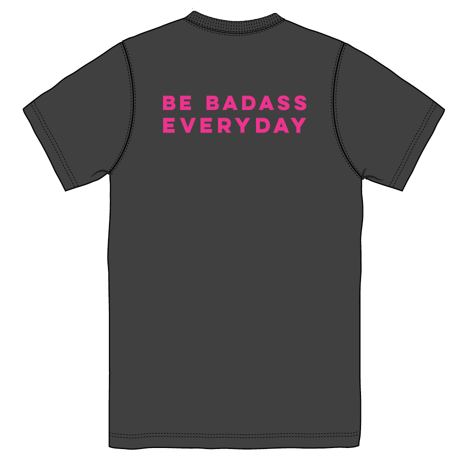 Image of Heather Black Badass and Be Badass Everyday Short Sleeve T-shirt