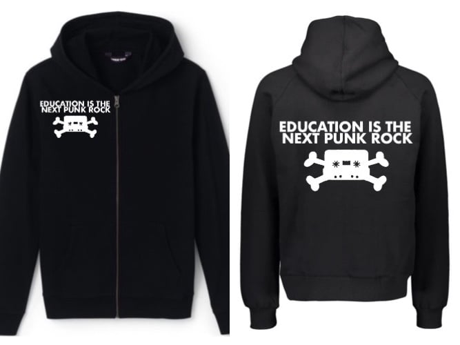 Image of Education is the Next Punk Rock Zip Up Sweatshirt 