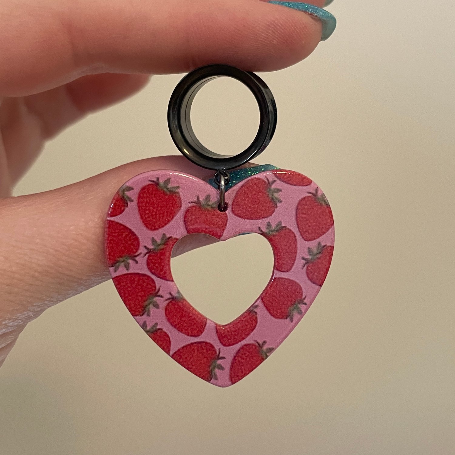 Image of Berry Heart Tunnel Dangles (sizes 2g-2")