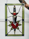 Traditional Rose & Dagger Panel