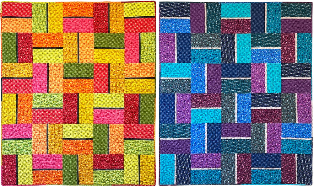 Terrace Tiles Quilt Kit - Dazzle Dots Fabric Choose Citrus or Jewel & Pattern