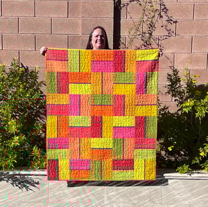 Terrace Tiles Quilt Kit - Dazzle Dots Fabric Choose Citrus or Jewel & Pattern