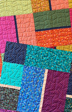 Terrace Tiles Quilt Kit - Dazzle Dots Fabric Choose Citrus or Jewel & Pattern