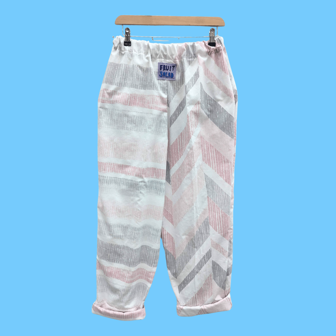 Image of Pastel Stripe Sustainable Trousers 