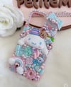 Cute Bunny blue pink bling phone case