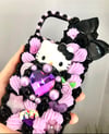 Black purple kitty decocen phone case