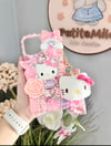 Kitty bear kawaii pink rhinestone case