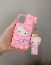 Pink kitty decoden phone case