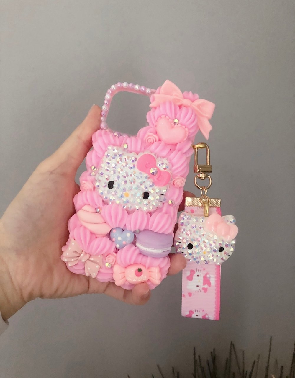Pink kitty decoden phone case