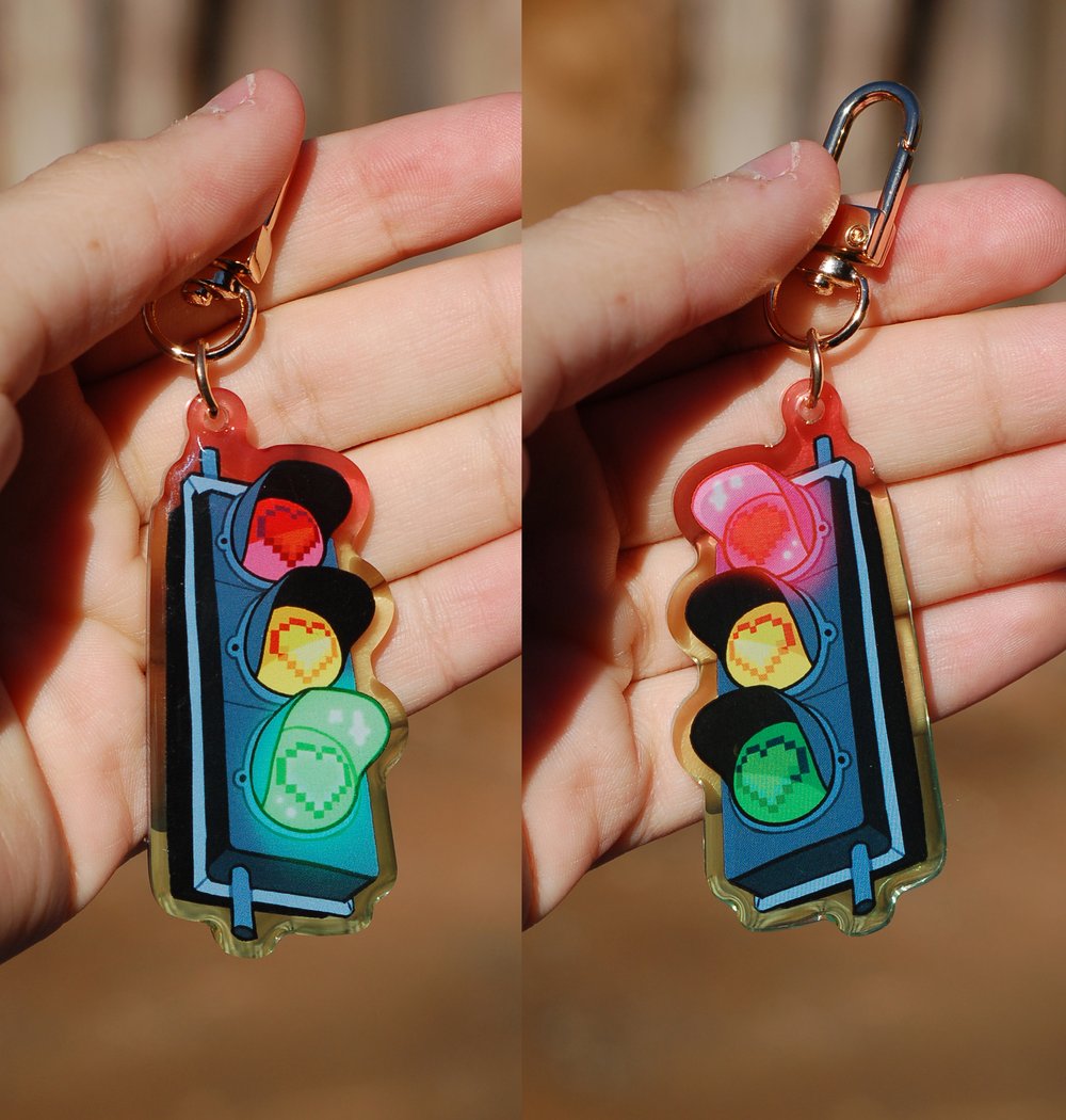 Image of Traffic Light 2.5" Acrylic Charm