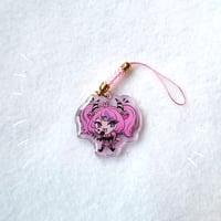 Image 2 of Pink Rock Mousey Phone Charm