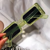Image 2 of Luxury Rhinestone Neon Color Sunglasses