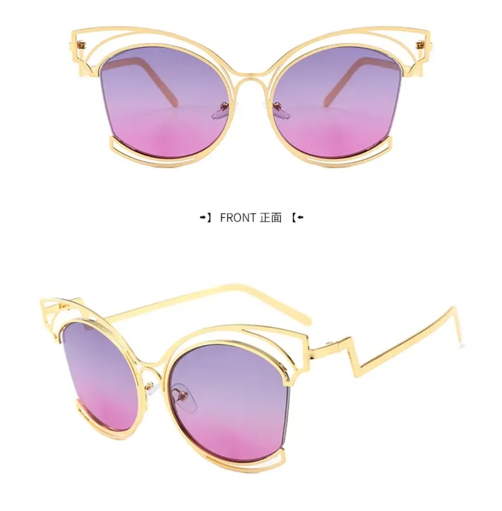 Image of Lavender Pink Tint Cat Eye glasses