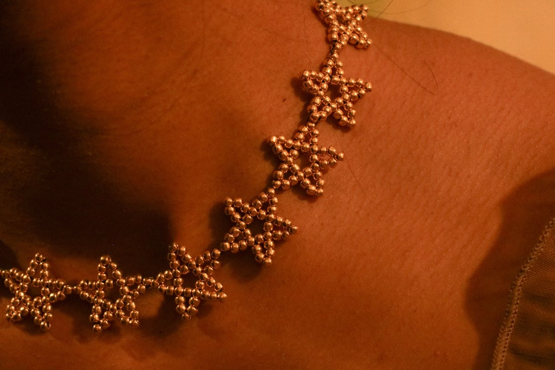 Image of gold star necklace