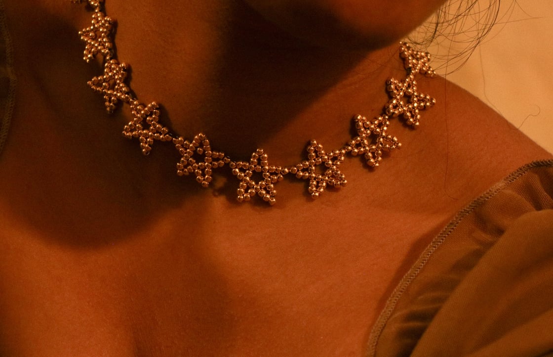 Image of gold star necklace