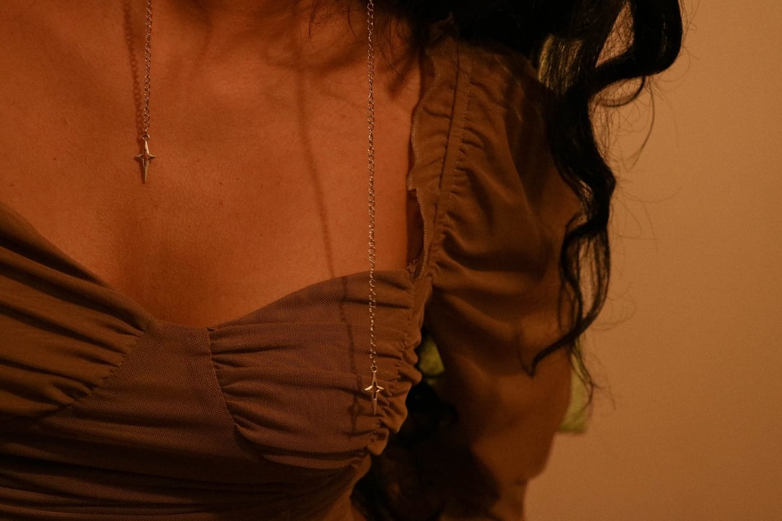 Image of extra long sparkle drop