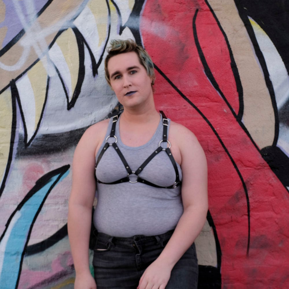 Anu leather chest harness