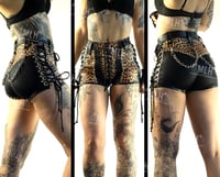 Image 2 of HIGH WAIST LEOPARD PRINT CHAIN SHORTS (LARGE)