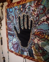 Image 2 of SACRED HAND • Textile Art Wall Hanging