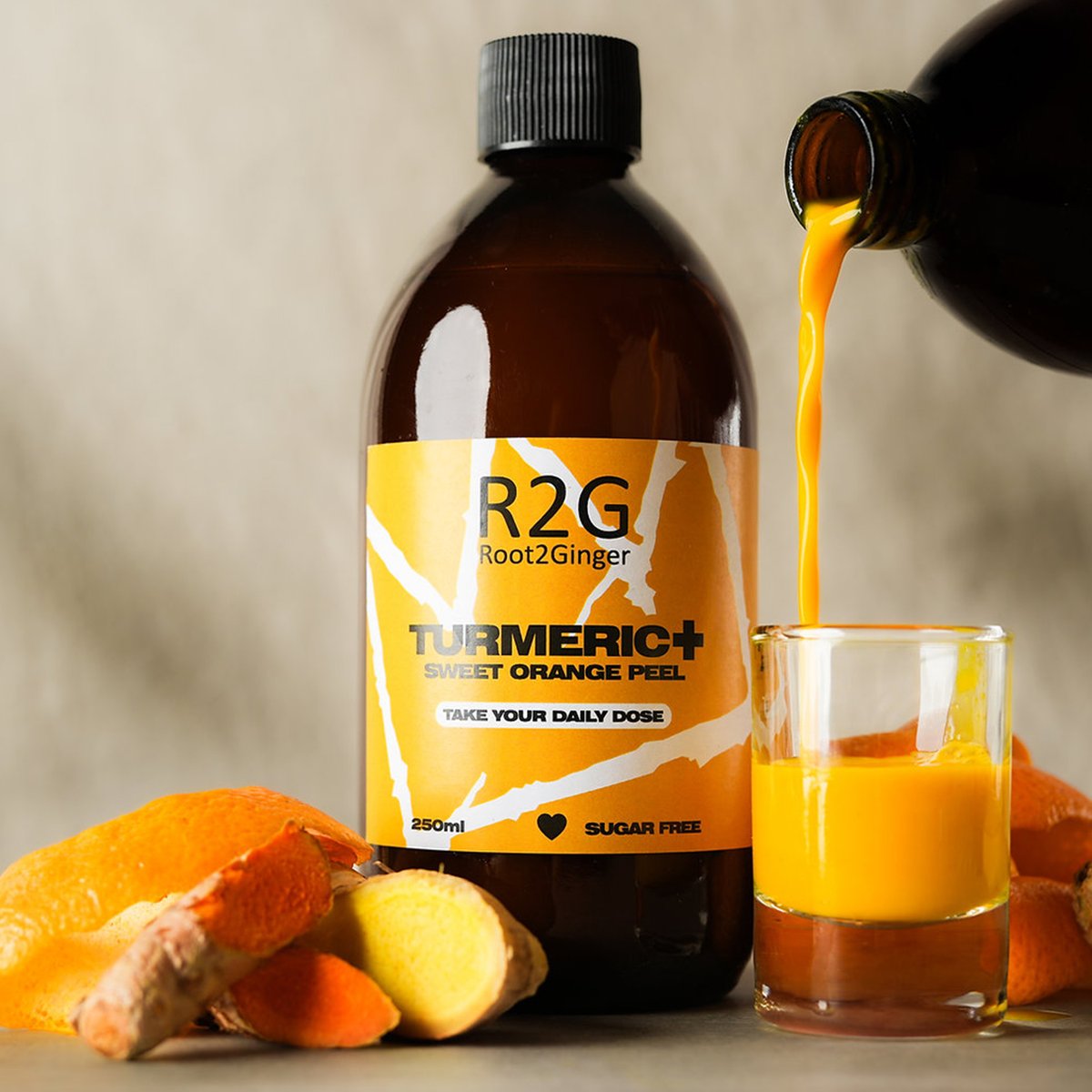 Image of Root2Ginger Turmeric + Sweet Orange Peel