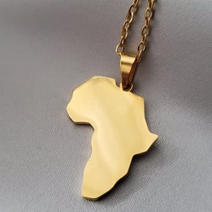 Image of Africa Map Plain Necklace