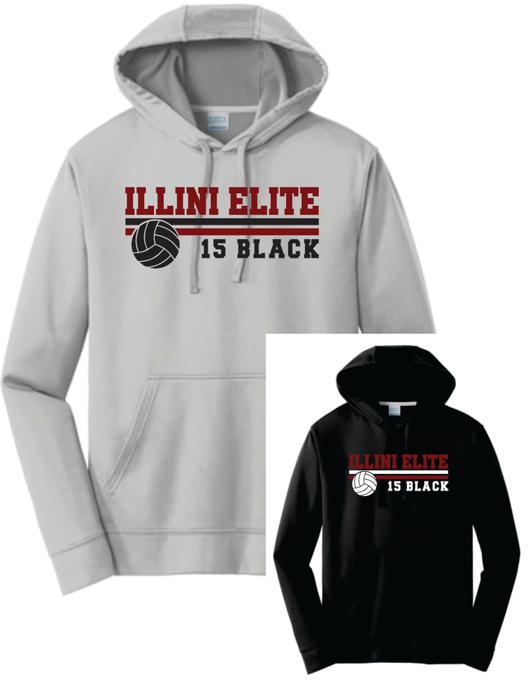 Image of Illini Elite 15 Black Performance Hoodie