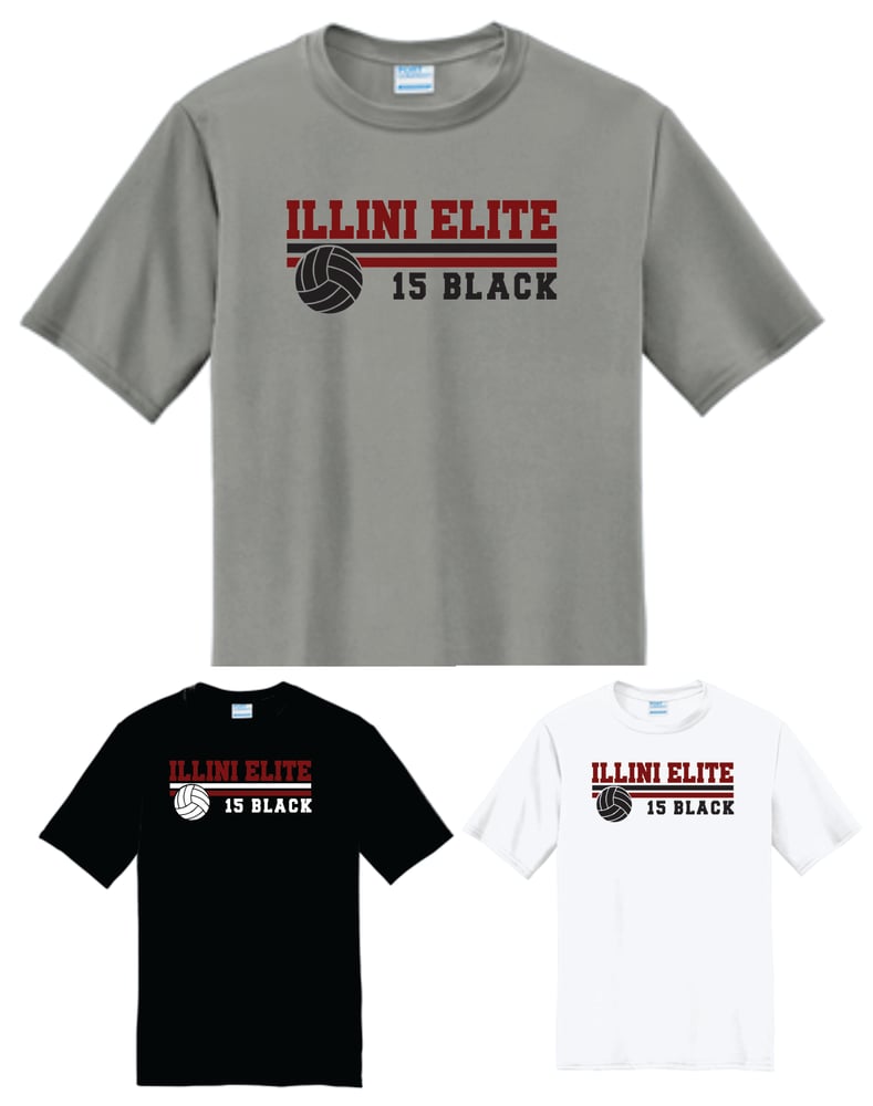 Image of Illini Elite 15 Black Performance Short Sleeve Tee