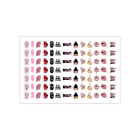 Image 1 of TRAP HOUSE BADDIE WAP NAIL DECALS 