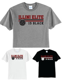 Image 1 of Illini Elite 15 Black Poly/Cotton Short Sleeve Tee