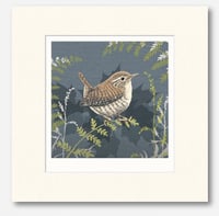 Image 2 of HAND DRAWN NAVY WREN  SIGNED ART PRINT