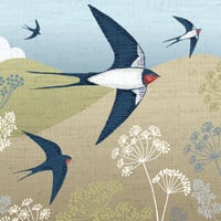 Image 3 of HAND DRAWN SWALLOW SIGNED ART PRINT