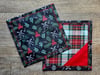 Skull Holly - White Plaid