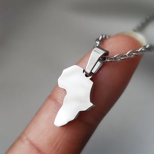 Image of Mini Africa Map Pendant Necklace