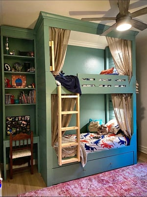 Image of Nautical Theme Bunk bed with slide, stairs and trundle FOR KIM C