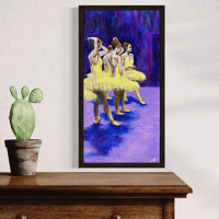 Image 1 of Ballet Sisters 10" x 20" | Original Painting on Canvas