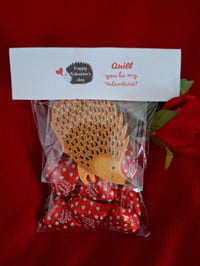HEDGEHOG....Quill you be my valentine chocolate bag!