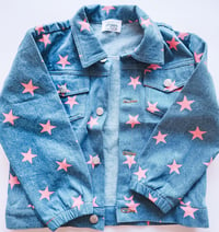 Image 2 of Pink star denim jacket - preorder 