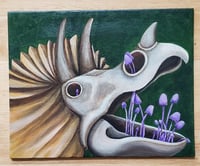 Dino Skull - Acrylic Painting on Canvas Board