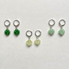 four leaf clover 'good luck' huggie hoop earrings