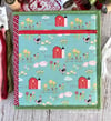 Simple Stitching Organizer/2 Vinyl Zip Pockets/Aqua Poppie Cotton