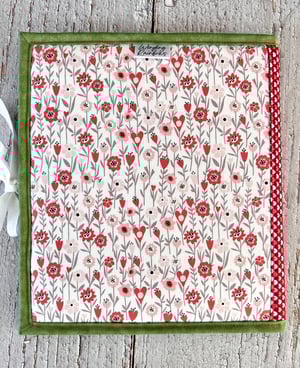 Image of Simple Stitching Organizer/24 Bobbin Pockets/Aqua Poppie Cotton