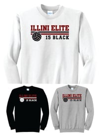 Image 1 of Illini Elite 15 Black Crewneck Sweatshirt